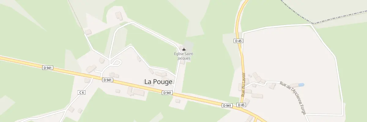 Plan du 5020 Le Bourg à La Pouge