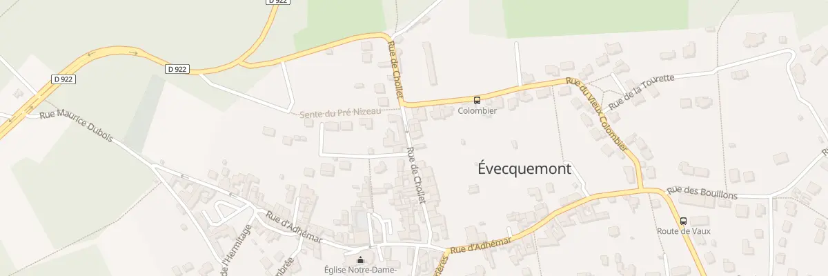 Plan du 16 Rue de Chollet à Évecquemont