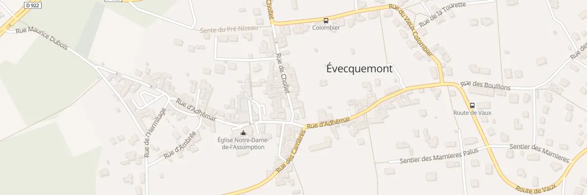 Plan du 6 Rue de Chollet à Évecquemont