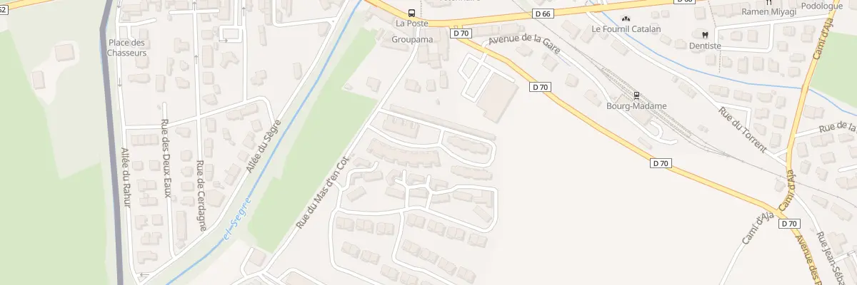 Plan de la Rue du Mas d’En Cot à Bourg-Madame