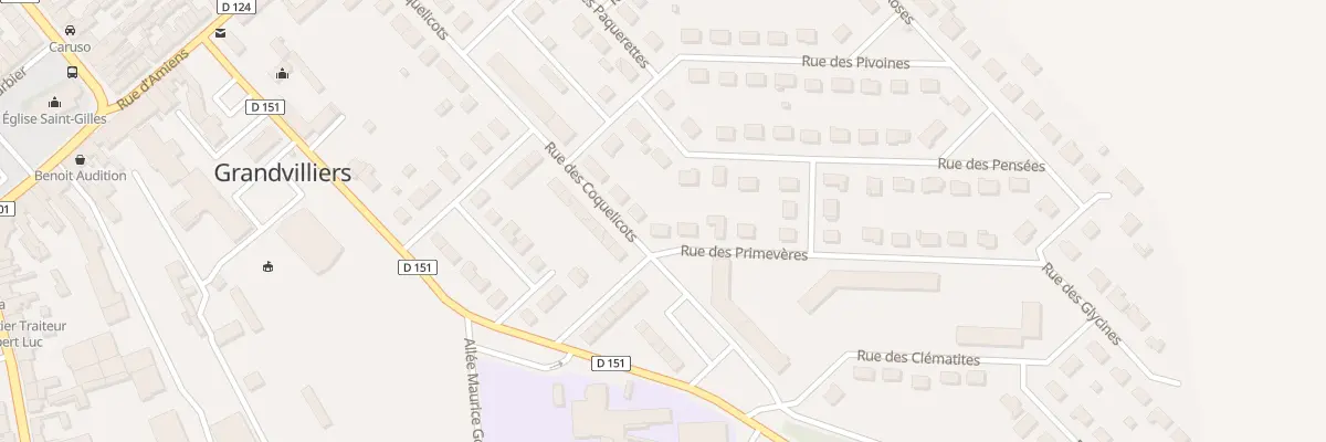 Plan du 22 Rue des Primevères à Grandvilliers