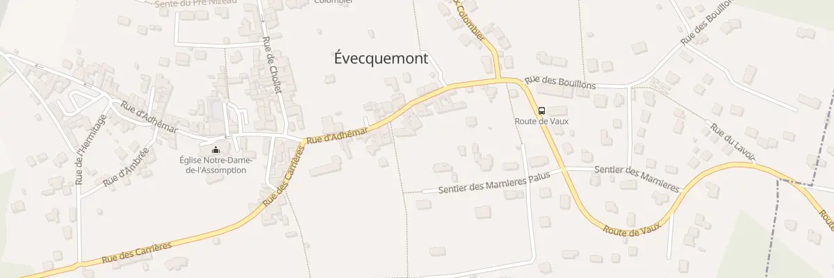 Plan du 15 Rue d’Adhémar à Évecquemont