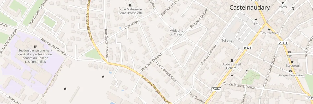 Plan du 7 Rue Jean Durand à Castelnaudary