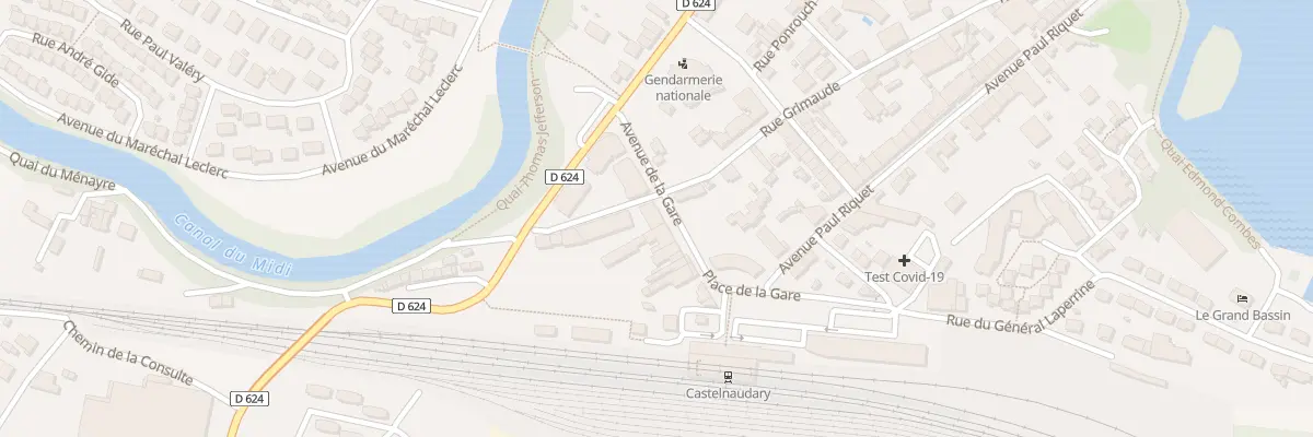 Plan du 13 Av de la Gare à Castelnaudary