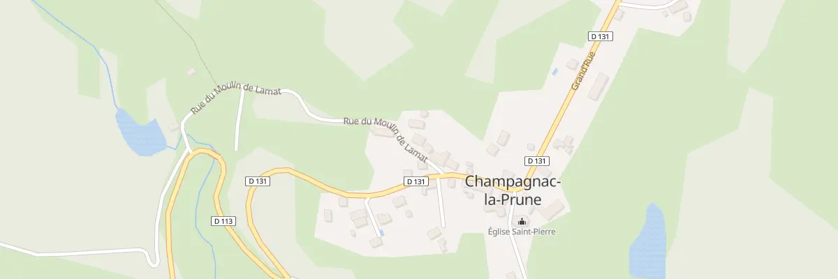 Plan du 6 Rue du Moulin de Lamat à Champagnac-la-Prune