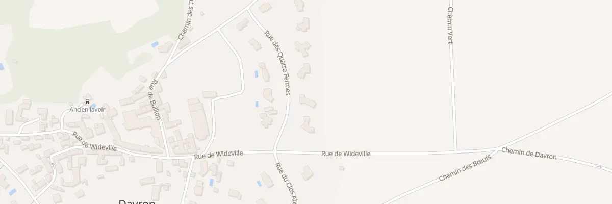 Plan de la Rue des 4 Fermes à Davron