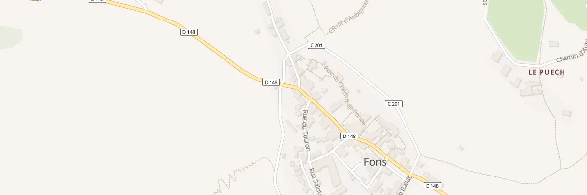 Plan du 11 Rue du Barry à Fons