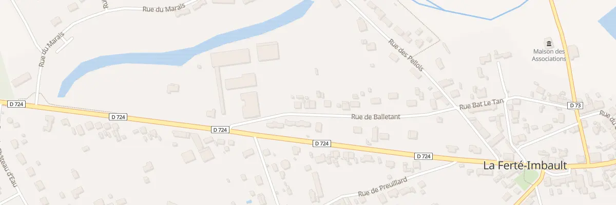 Plan du 48 Rue Balletant Ou Bat le Tan à La Ferté-Imbault