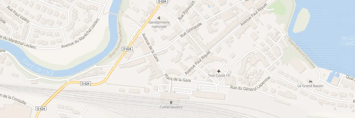 Plan du 6 Av de la Gare à Castelnaudary