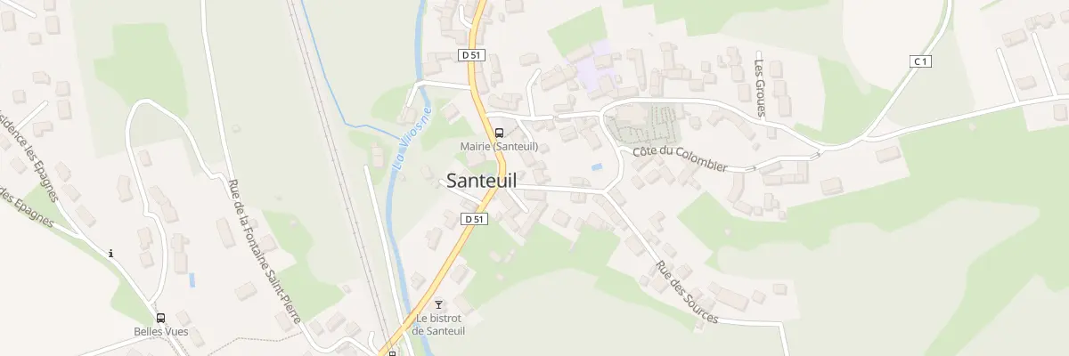 Plan du 1 Rue de l’Eglise à Santeuil