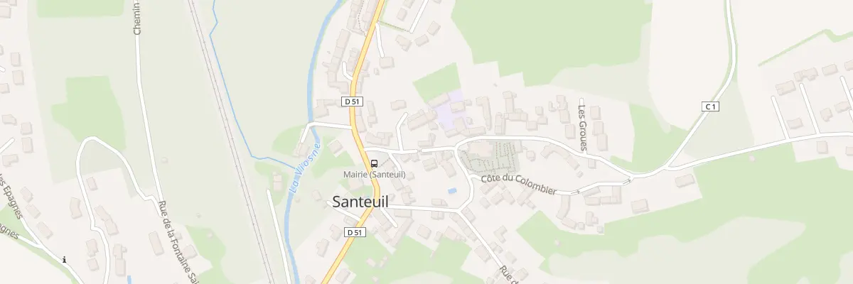 Plan du 7 Cote Sainte-Genevieve à Santeuil