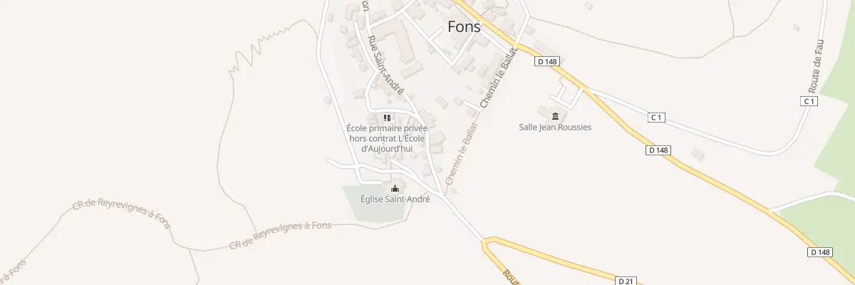 Plan du 13 Rue Saint Andre à Fons