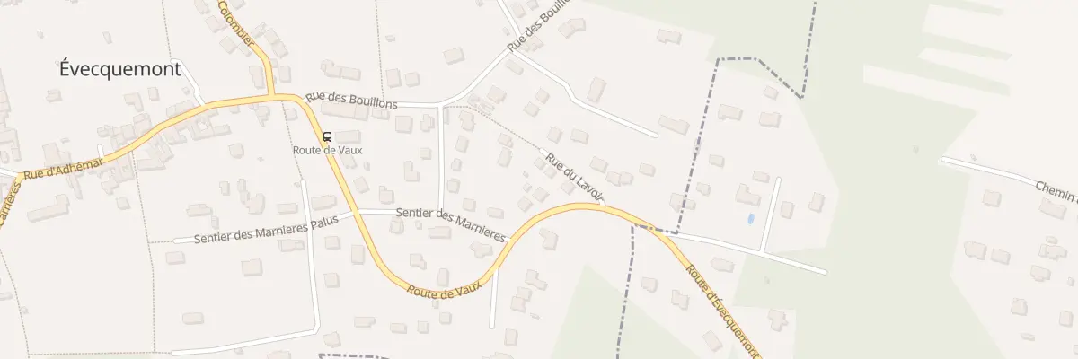 Plan du 3 Rue du Lavoir à Évecquemont