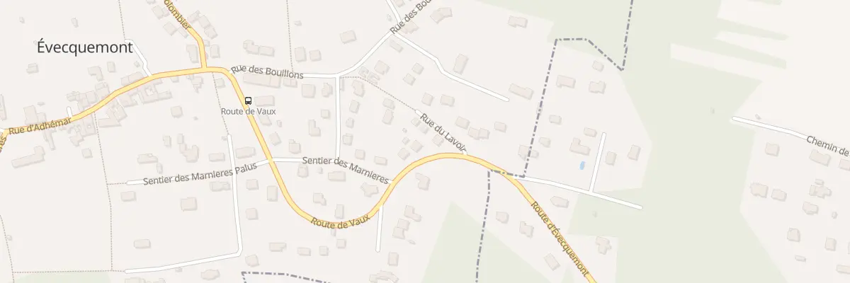 Plan du 1 Rue du Lavoir à Évecquemont