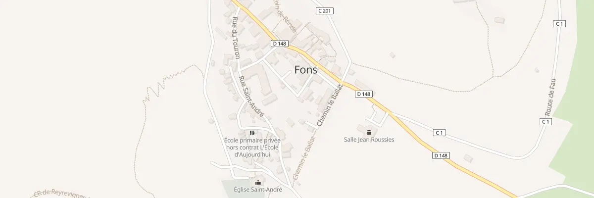 Plan du 1 Che de la Pinade à Fons