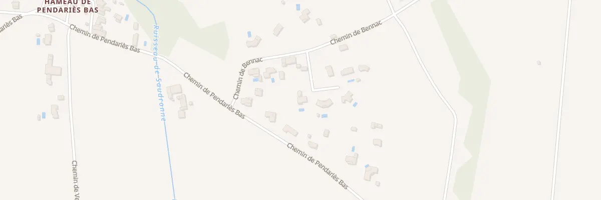 Plan du 176 Che de Bennac à Brens