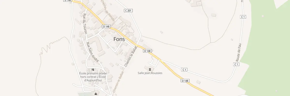 Plan du 17 Rue de la Dourmelle à Fons