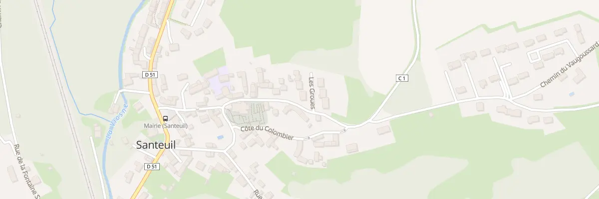 Plan du 1 Les Groues à Santeuil