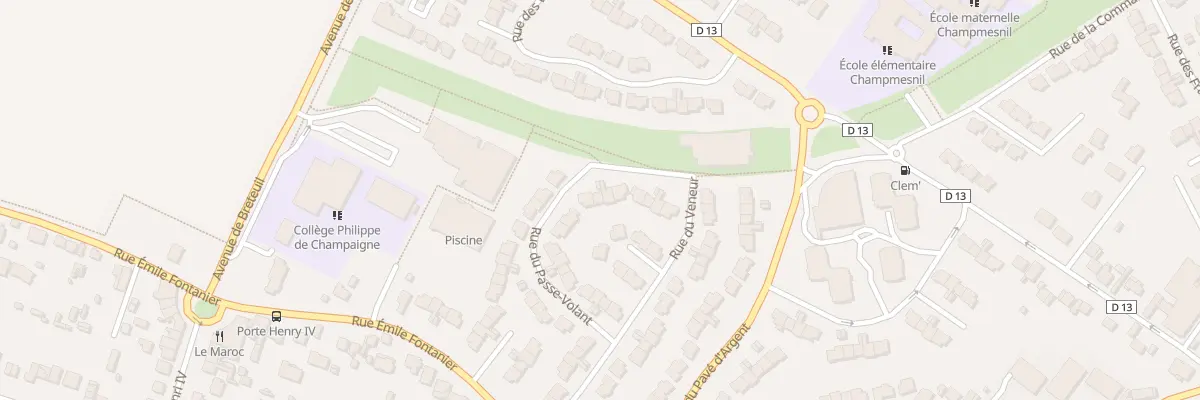 Plan du 13 Rue du Passe Volant au Mesnil-Saint-Denis