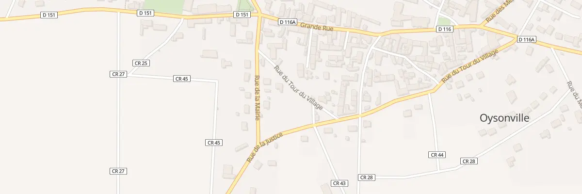 Plan de la Rue du Tour du Village à Oysonville