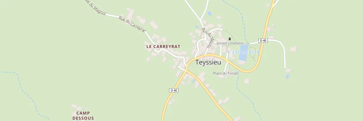 Plan du 13 Rue du Carreyrat à Teyssieu