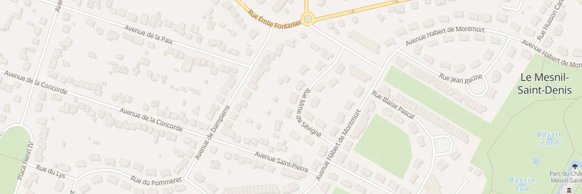 Plan du 10 Rue Mme de Sevigne au Mesnil-Saint-Denis