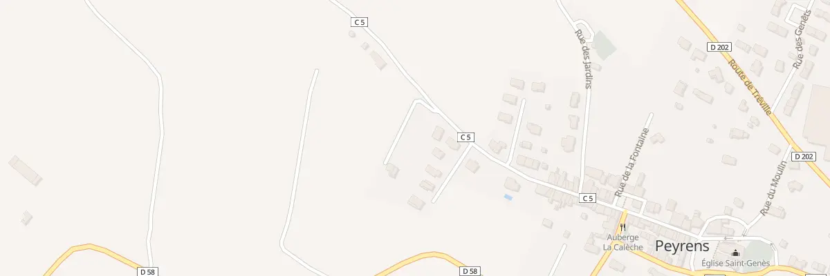 Plan du 7 Rue des Peyrouses à Peyrens