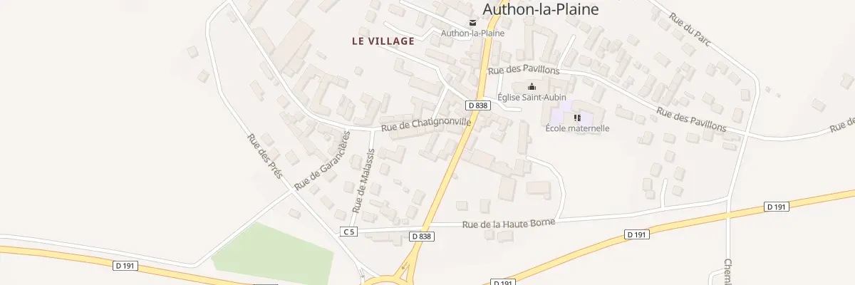Plan du 1 Rue de Chatignonville à Authon-la-Plaine