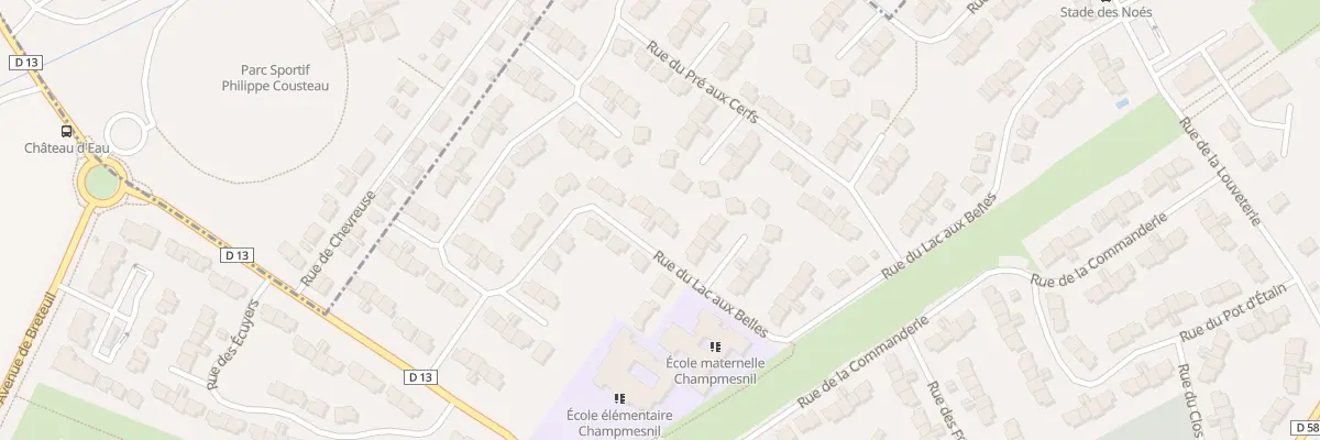 Plan du 58 Rue du Lac aux Belles au Mesnil-Saint-Denis
