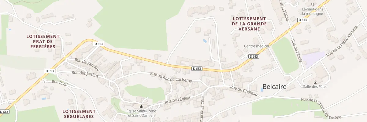 Plan du 92 Av d’Ax les Thermes à Belcaire