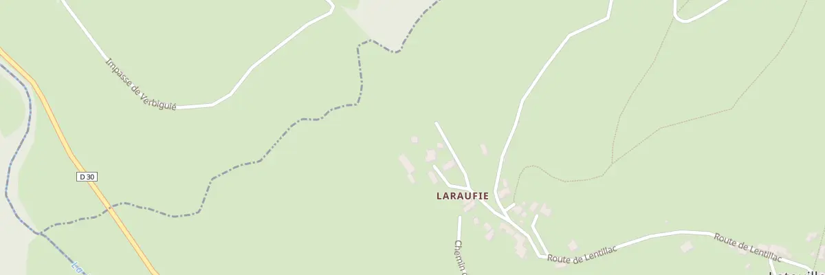 Plan du 50032 Laraufie à Latouille-Lentillac