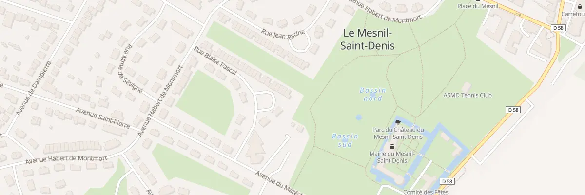 Plan du 8 Rue Blaise Pascal au Mesnil-Saint-Denis