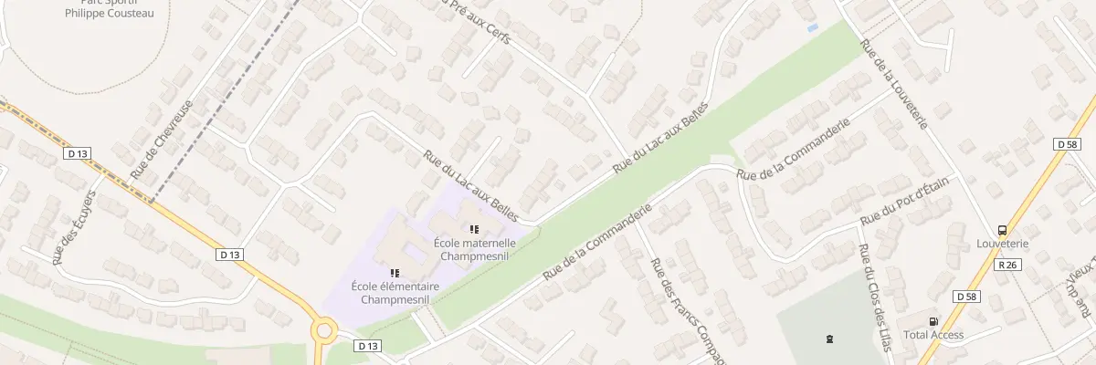 Plan du 44 Rue du Lac aux Belles au Mesnil-Saint-Denis