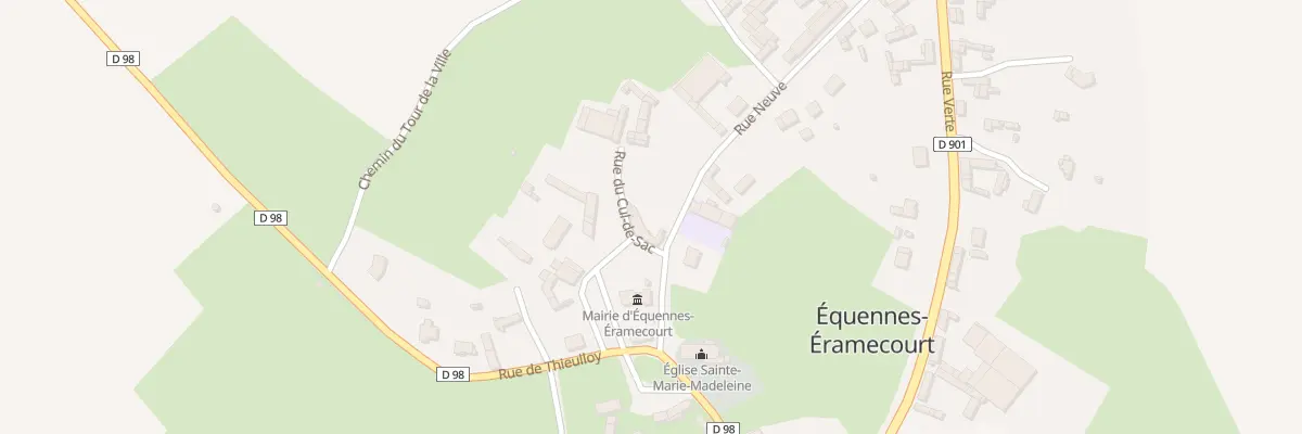 Plan du 2 Rue du Cul-de-sac à Équennes-Éramecourt