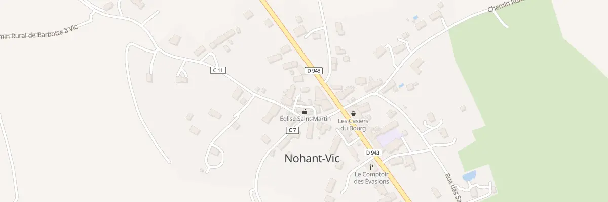 Plan du 1 Rte du Stade à Nohant-Vic