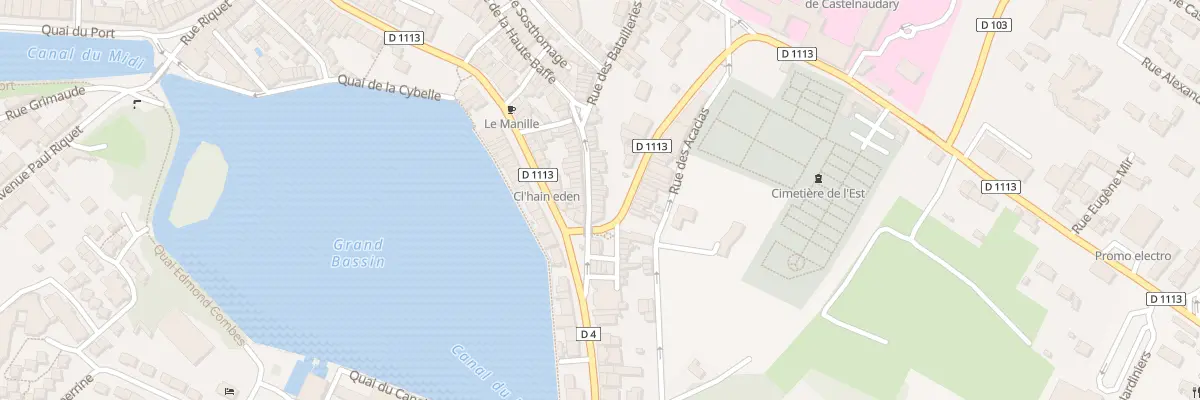 Plan du 8 Rue Haute Baffe à Castelnaudary