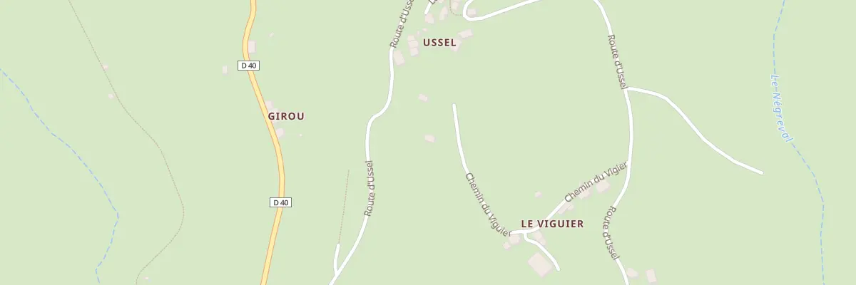 Plan du 5171 Ussel à Teyssieu
