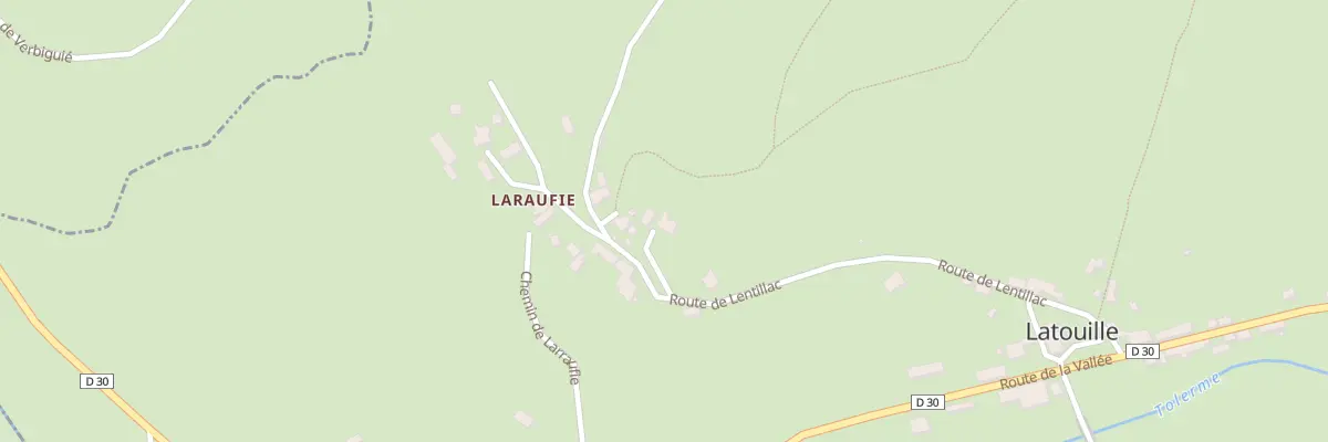 Plan du 5043 Laraufie à Latouille-Lentillac