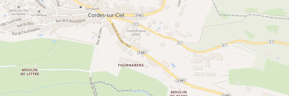 Plan du 8 Av du 8 Mai 1945 à Cordes-sur-Ciel