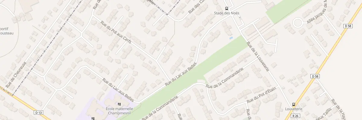 Plan du 26 Rue du Lac aux Belles au Mesnil-Saint-Denis