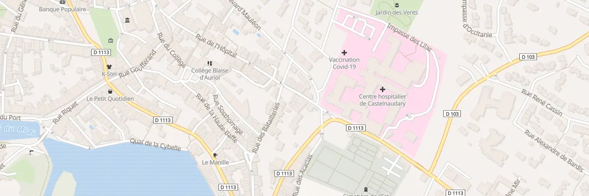 Plan du 7 Rue de l’Hôpital à Castelnaudary