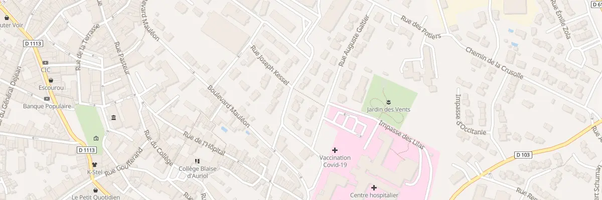 Plan du 12 Rue du Gen Paul Rollet à Castelnaudary