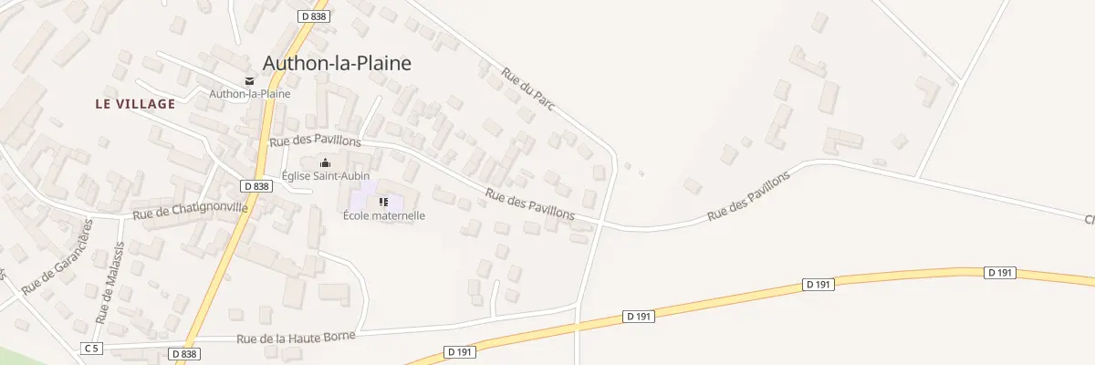 Plan du 45 Rue des Pavillons à Authon-la-Plaine
