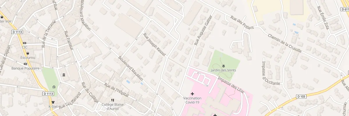 Plan du 14 Rue du Gen Paul Rollet à Castelnaudary