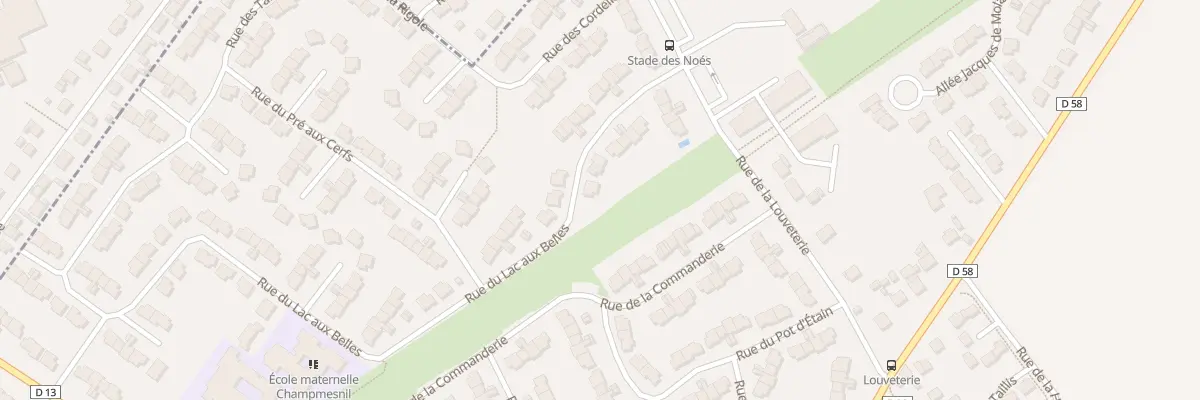 Plan du 13 Rue du Lac aux Belles au Mesnil-Saint-Denis