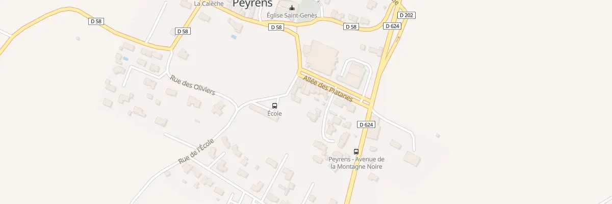 Plan du 11 All des Platanes à Peyrens