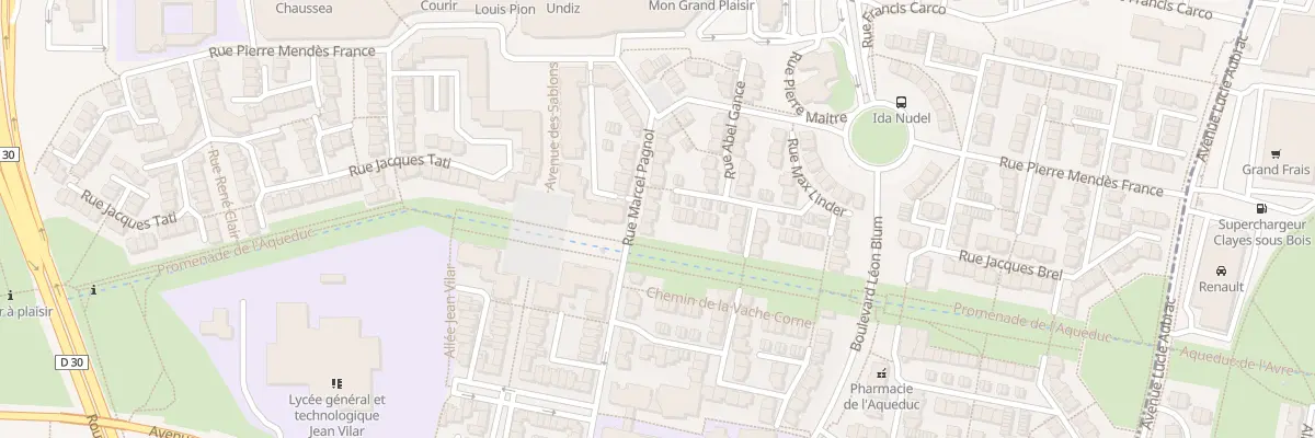 Plan du 75 Rue Marcel Pagnol à Plaisir
