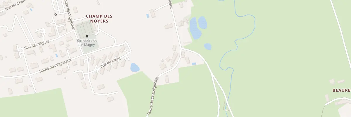 Plan du 9 Rte Chassignolles au Magny