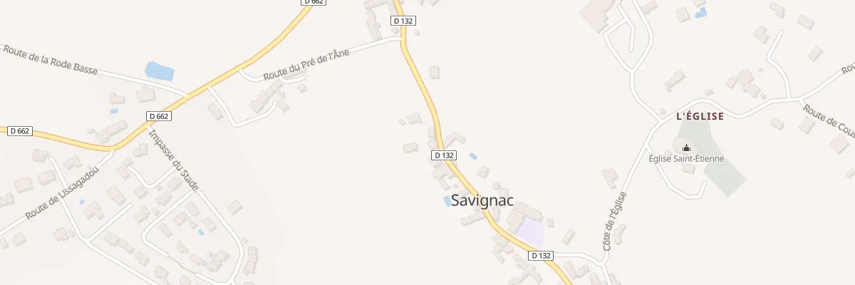 Plan du 5020 Savignac à Savignac