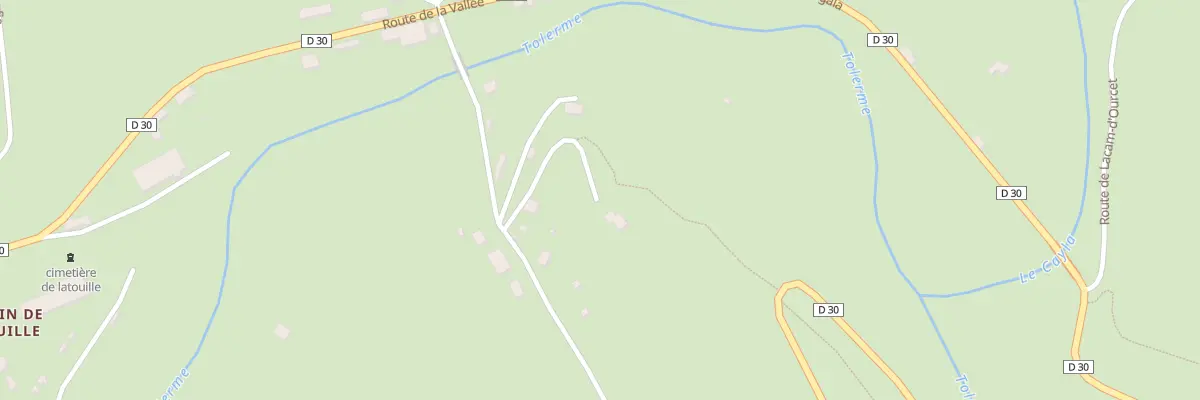 Plan du 6434F Les Pradettes à Latouille-Lentillac